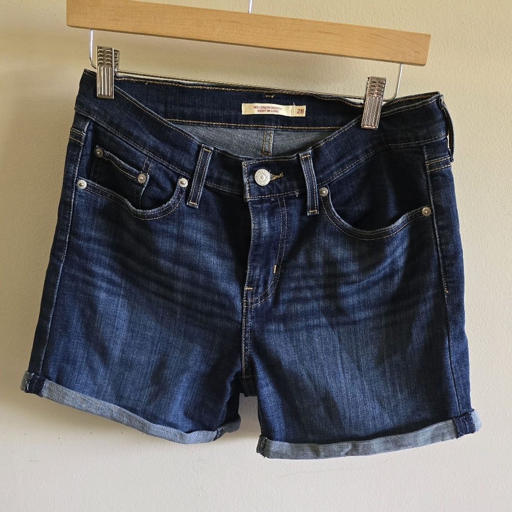 Levi's Dark Blue Jean Shorts for Women